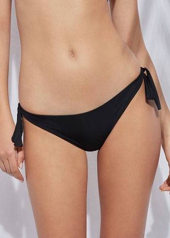 Calzedonia Bow Brazilian Indonesia Eco Bikini Altları Kadın Siyah | TR2893EX