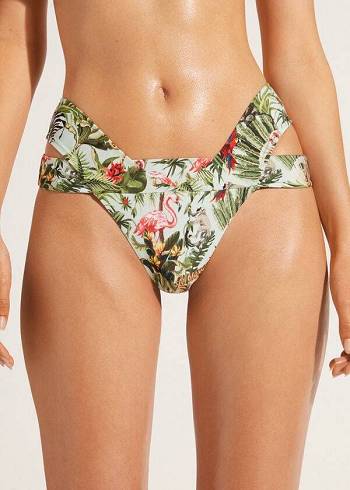 Calzedonia Brazilian Bandeau Nairobi Eco Bikini Altları Kadın Yeşil | TR2886PQ