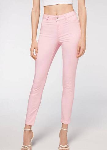 Calzedonia Eco Light Push Up Denim Kot Pantolon Kadın Pembe | TR1612EX