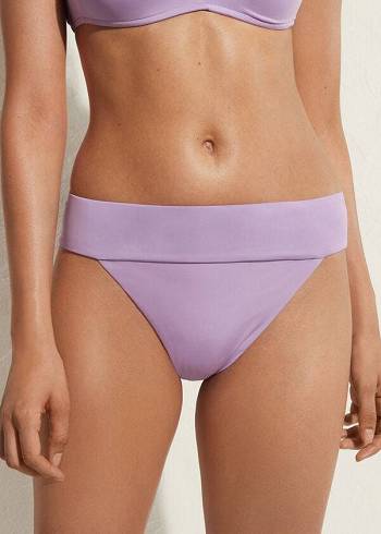 Calzedonia High Belli Brazilian Indonesia Eco Bikini Altları Kadın Mor | TR2772OR