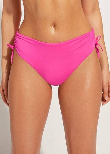 Calzedonia High-Belli Drawstring Indonesia Bikini Altları Kadın Pembe | TR2734ZG