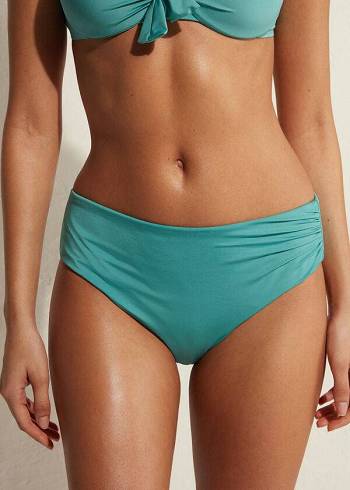 Calzedonia High Belli Indonesia Eco Bikini Altları Kadın Turkuaz | TR2765HK