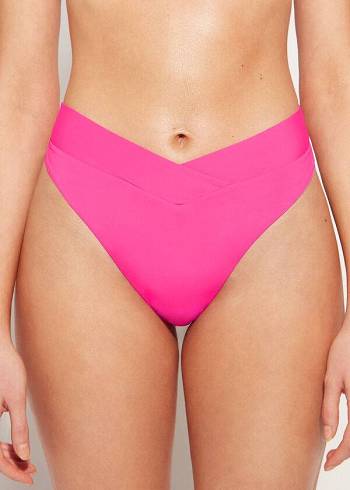 Calzedonia High-Belli V-Cut Brazilian Indonesia Bikini Altları Kadın Pembe | TR2728MA