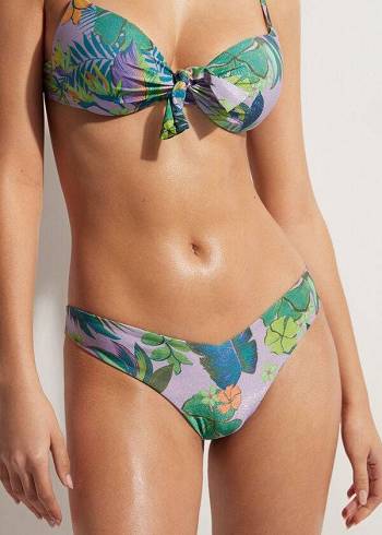 Calzedonia High Cut Brazilian Brasilia Bikini Altları Kadın Mor | TR2807KI