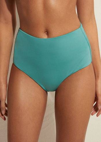 Calzedonia High Shaper Belli Indonesia Eco Bikini Altları Kadın Turkuaz | TR2789PQ