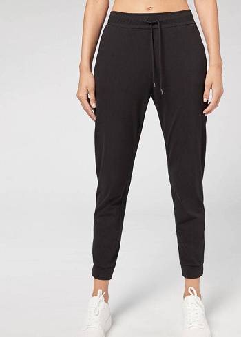 Calzedonia Jogger in Ultra Light Supima Pamuklu Tayt Kadın Siyah | TR1529BC