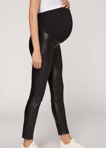 Calzedonia Maternity Coated Thermal Tayt Kadın Siyah | TR1445KI