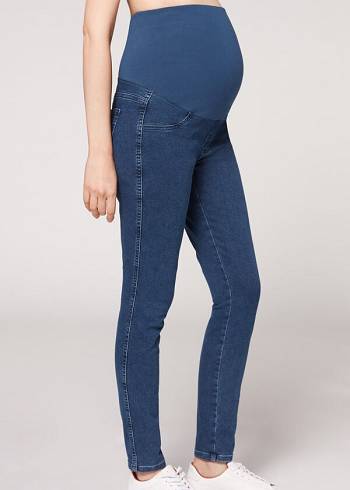 Calzedonia Maternity Jean Kot Pantolon Kadın Mavi | TR1586EX