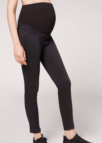 Calzedonia Maternity Jean Kot Pantolon Kadın Siyah | TR1587RW