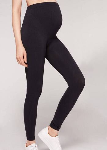 Calzedonia Maternity Opaque Footless Tayt Kadın Siyah | TR1441FM