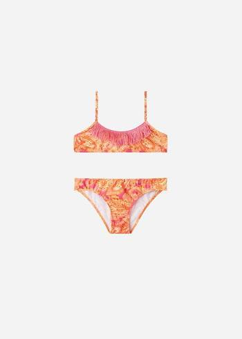 Calzedonia Paisley Two-Piece Jasmine Mayo Çocuk Kırmızı | TR1143WY