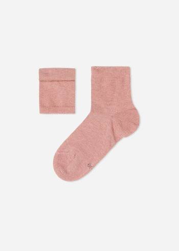 Calzedonia Pamuklu with Fresh Feet Nefes Alabilir Malzemeleri Kısa Çorap Çocuk Pembe | TR1085CE