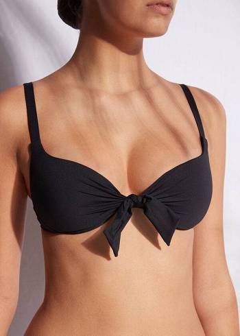 Calzedonia Patrizia Indonesia Push-Up Bikini Üstleri Kadın Siyah | TR2253ZG