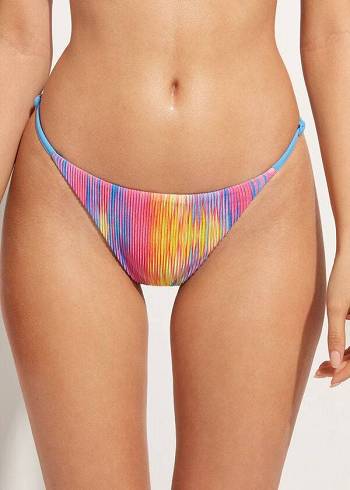 Calzedonia Pileli Tanga Maiorca Bikini Altları Kadın Renkli | TR2679RW