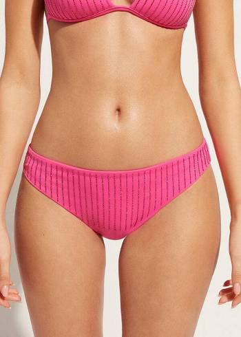 Calzedonia Rhinestone Shanghai Bikini Altları Kadın Pembe | TR2670DN