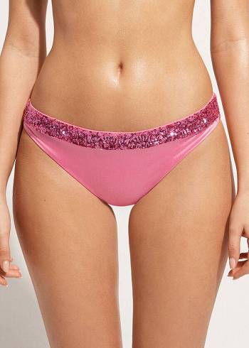 Calzedonia Sequined Cannes rosa Bikini Altları Kadın Pembe | TR2651YU