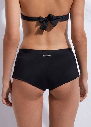 Calzedonia Shorts Indonesia Bikini Altları Kadın Siyah | TR2639MA