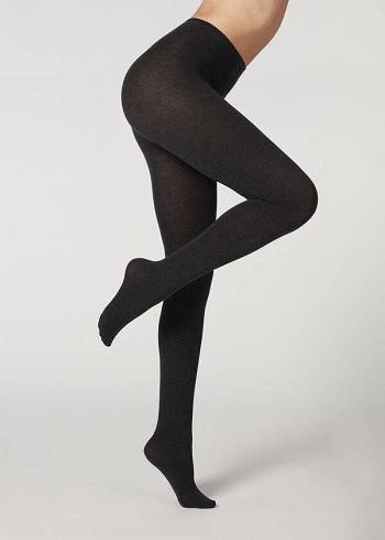 Calzedonia Soft Modal and Cashmere Blend Opaque Tayt Kadın Taupe | TR3127OR