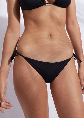 Calzedonia String Indonesia Bikini Altları Kadın Siyah | TR2594KI