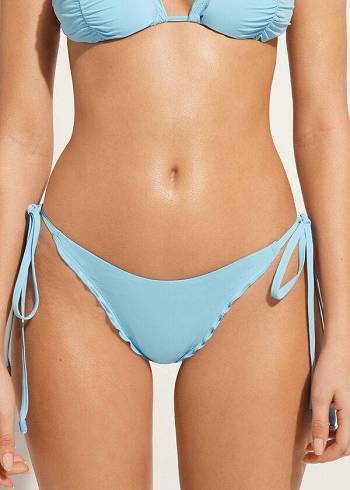 Calzedonia String Tanga Islamorada Bikini Altları Kadın Mavi | TR2574SO