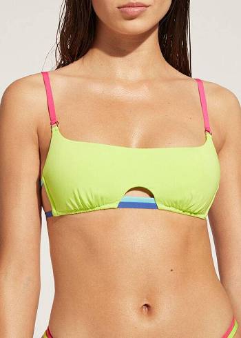 Calzedonia Tank Tokyo Eco Bikini Üstleri Kadın Yeşil | TR2190OR