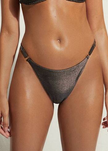 Calzedonia Thin Sides Tanga Hollywood Bikini Altları Kadın Siyah | TR2562BC