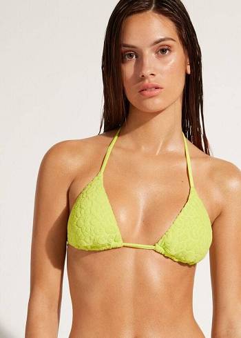 Calzedonia Triangle String Bangkok Bikini Üstleri Kadın Yeşil | TR2165PQ