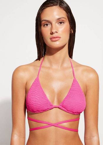 Calzedonia Triangle Terlik String Miami Bikini Üstleri Kadın Pembe | TR2171HK