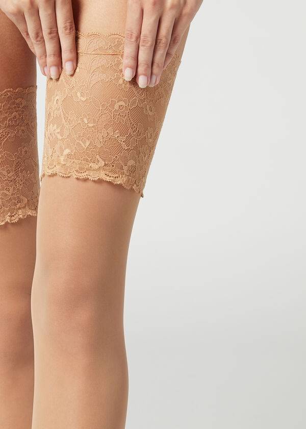 Calzedonia 20 Denier Opaque Thigh-Highs Çorap Kadın Kahverengi | TR2953FM