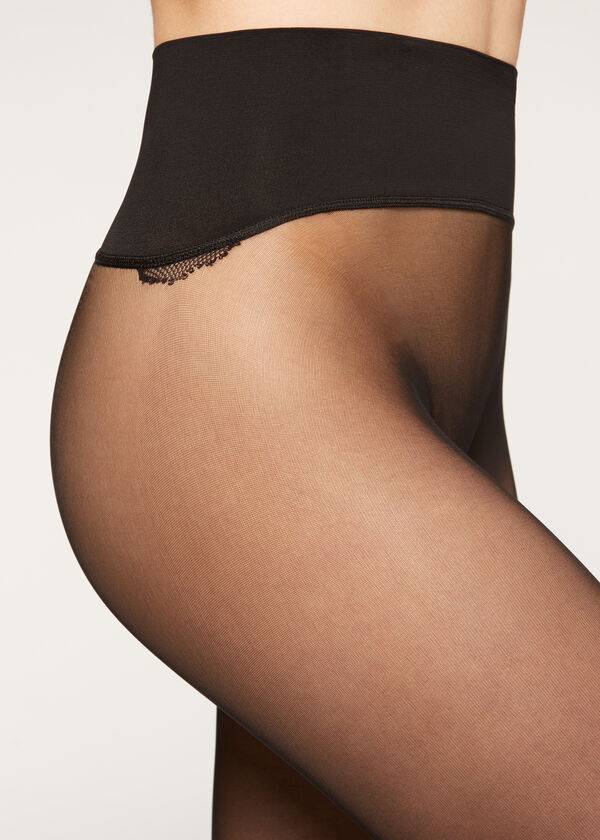 Calzedonia 20 Denier Seamless Totally Invisible Sheer Tayt Kadın Siyah | TR3035EX