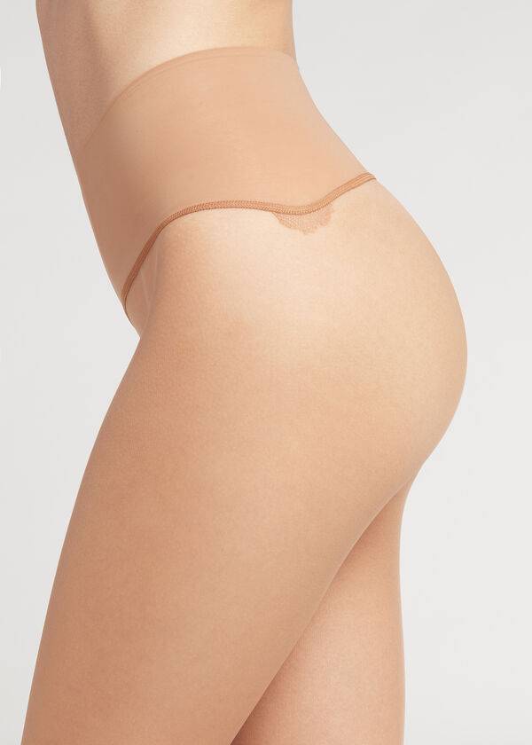 Calzedonia 20 Denier Seamless Totally Invisible Sheer Tayt Kadın Turuncu | TR3036WY