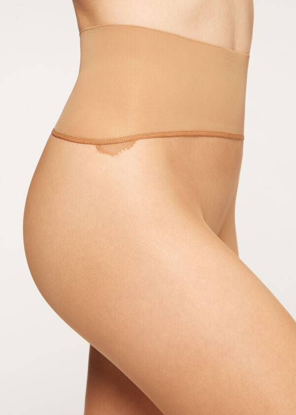 Calzedonia 20 Denier Seamless Totally Invisible Sheer Tayt Kadın Kahverengi | TR3037QZ