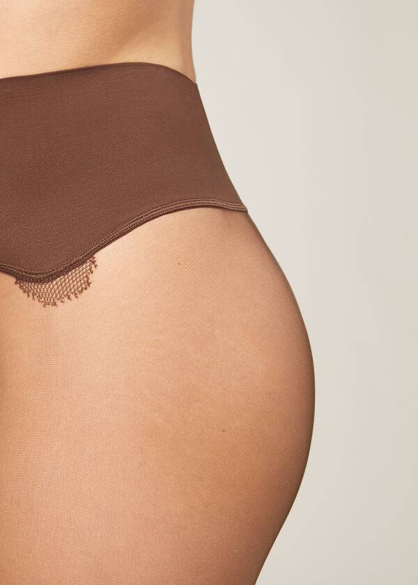 Calzedonia 20 Denier Seamless Totally Invisible Sheer Tayt Kadın Kahve | TR3041VD