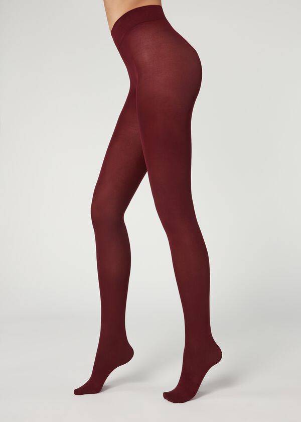 Calzedonia 50 Denier Total Konfor Soft Touch Opaque Tayt Kadın Bordo | TR3165GL