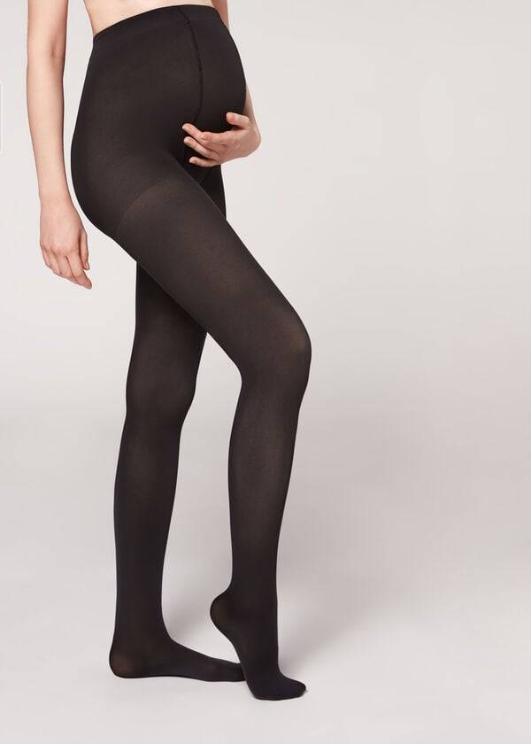 Calzedonia 60 Denier Maternity Opaque Tayt Kadın Siyah | TR3147UT