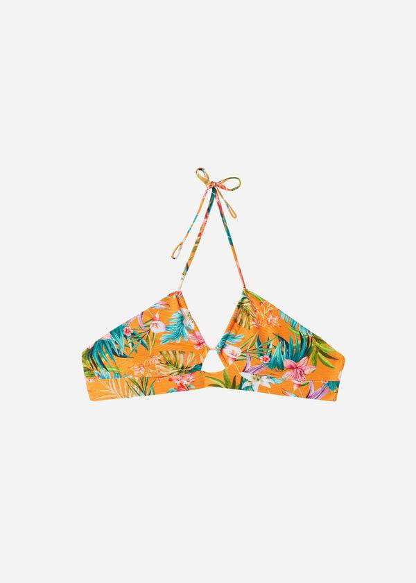 Calzedonia Drawstring Bandeau Rio Eco Bikini Üstleri Kadın Turuncu | TR2478RW