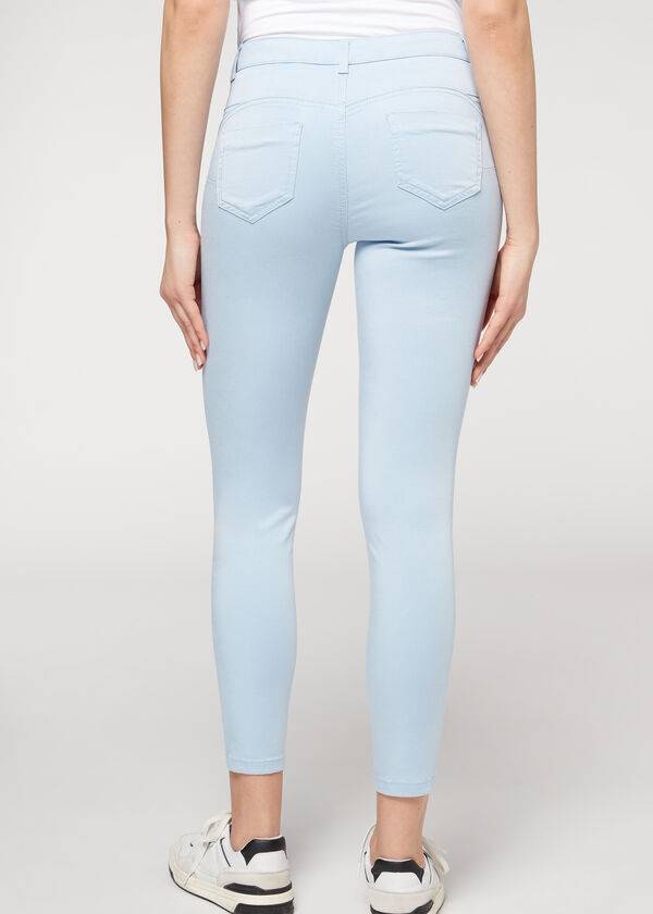 Calzedonia Eco Light Push Up Denim Kot Pantolon Kadın Bej Rengi | TR1606VD