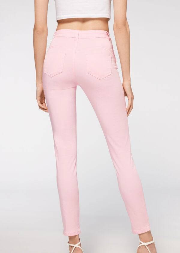 Calzedonia Eco Light Push Up Denim Kot Pantolon Kadın Pembe | TR1612EX