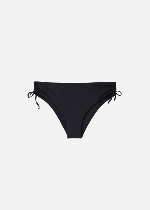 Calzedonia High-Belli Drawstring Indonesia Bikini Altları Kadın Siyah | TR2736KI