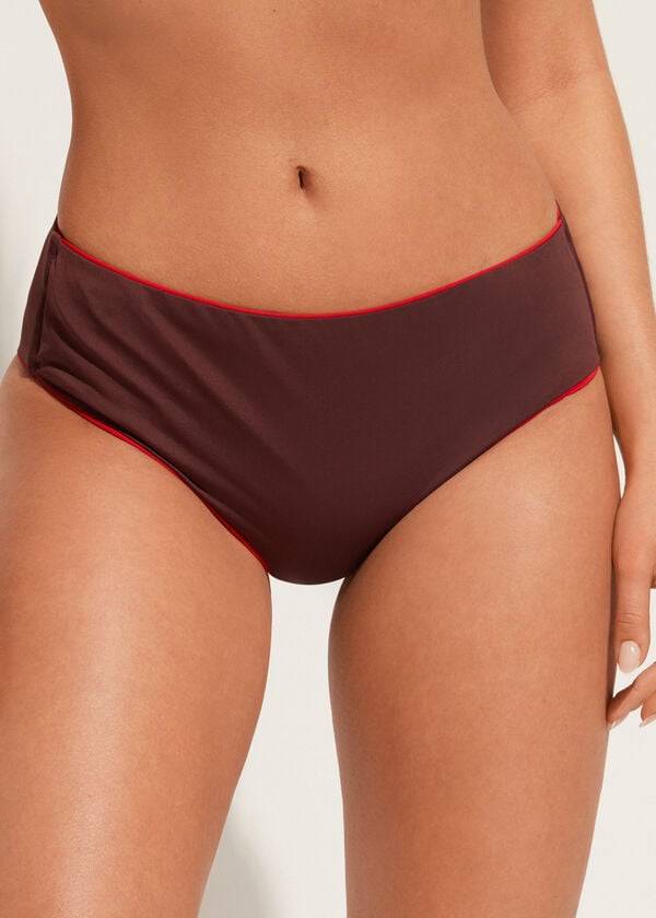 Calzedonia High Belli Indonesia Eco Bikini Altları Kadın Bordo | TR2757VD