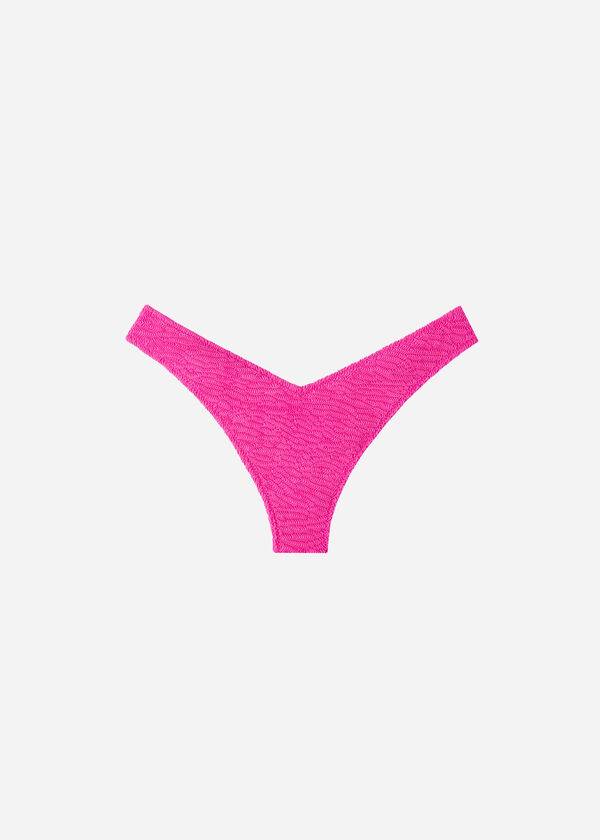 Calzedonia High Cut V-shaped Brazilian Miami Bikini Altları Kadın Pembe | TR2792UT