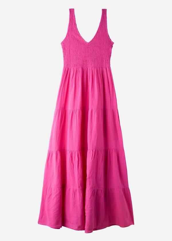 Calzedonia Long Elbise with Ruffled Skirt Cover Ups Kadın Pembe | TR2089SO