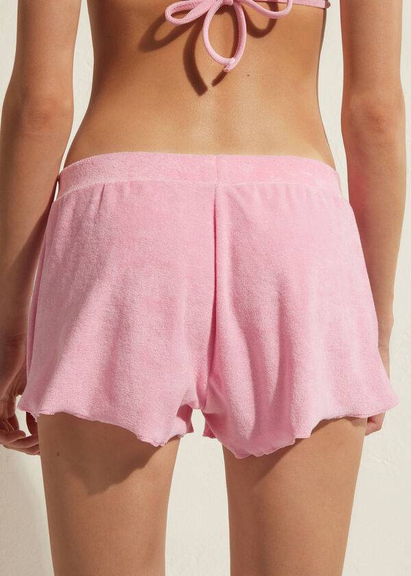 Calzedonia Terrycloth Shorts Cover Ups Kadın Pembe | TR2040GL