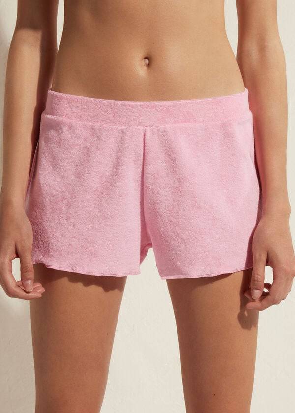 Calzedonia Terrycloth Shorts Cover Ups Kadın Pembe | TR2040GL