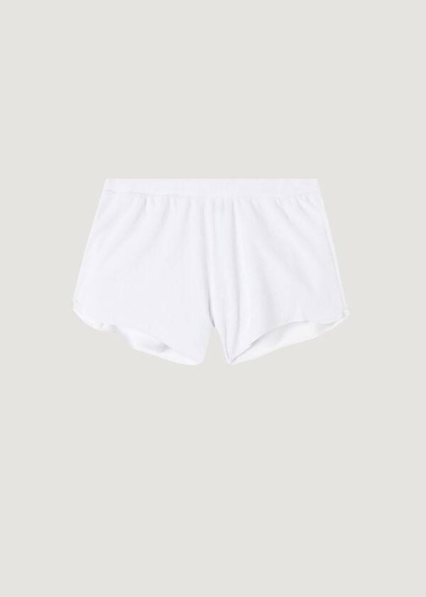 Calzedonia Terrycloth Shorts Cover Ups Kadın Beyaz | TR2041HK