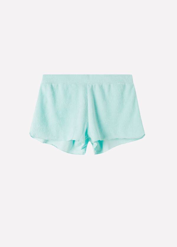 Calzedonia Terrycloth Shorts Cover Ups Kadın Mavi | TR2042JJ