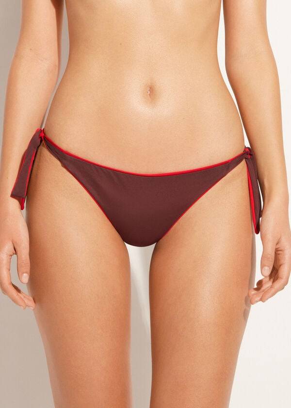 Calzedonia Tied Indonesia Eco Bikini Altları Kadın Kırmızı | TR2539XF