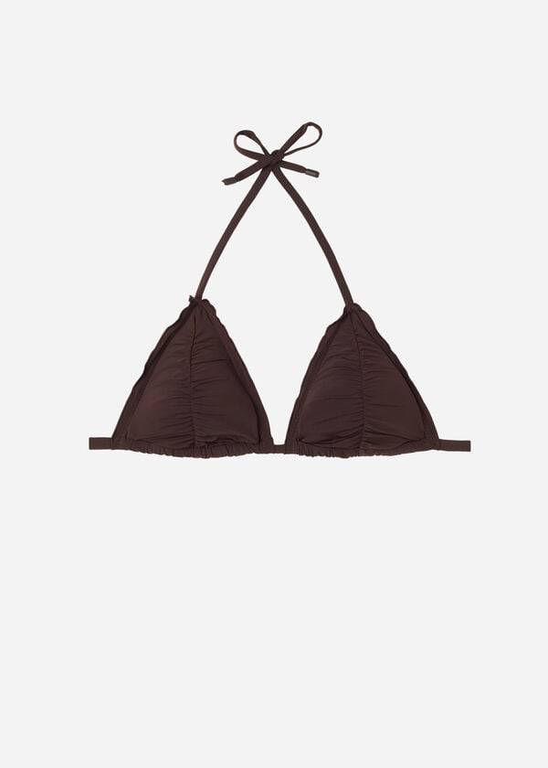 Calzedonia Triangle String Islamorada Bikini Üstleri Kadın Kahve | TR2143FM